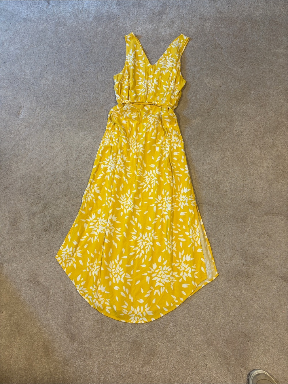A New Day yellow & white maxi dress